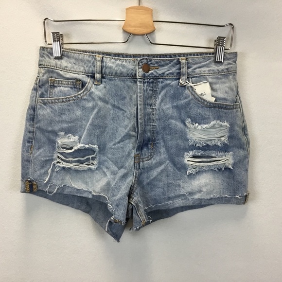 Hammer Jeans Los Angeles Pants - Hammer Jeans Los Angeles Distressed High Waisted Cut Off Jean Shorts
